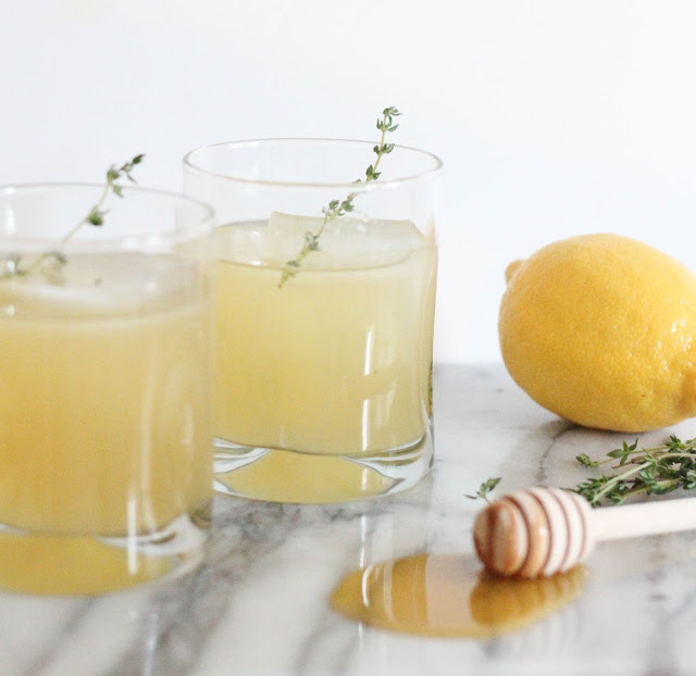 Honey Lemon Thyme Cocktail