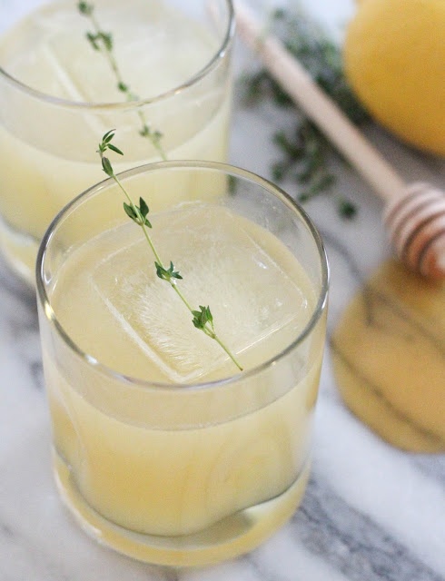 Honey Lemon Thyme Cocktail