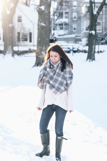 Blanket of Snow. Blanket Scarf.