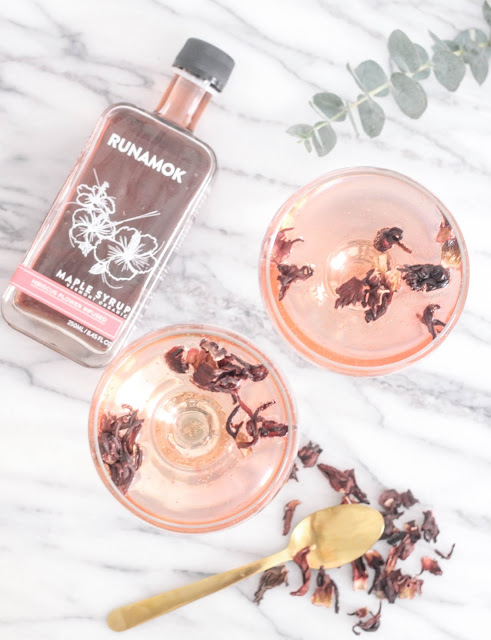 Hibiscus Ginger Sparkling Cocktail