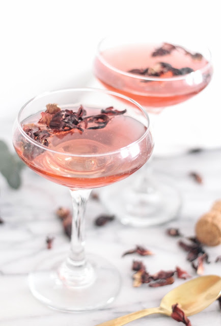 Hibiscus Ginger Sparkling Cocktail Happy Hour