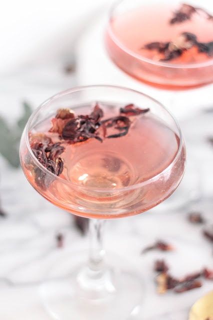 Hibiscus Ginger Sparkling Cocktail Happy Hour