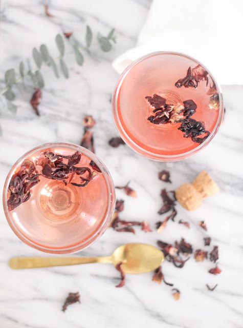 Hibiscus Ginger Sparkling Cocktail Happy Hour