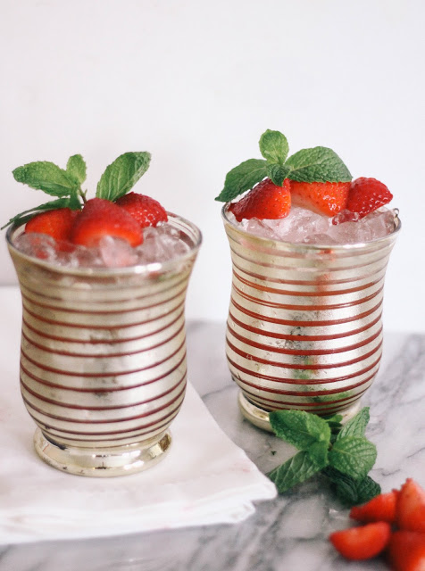 Strawberry Mint Julep Kentucky Derby Cocktail