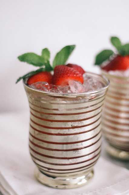 Strawberry Mint Julep Kentucky Derby Cocktail