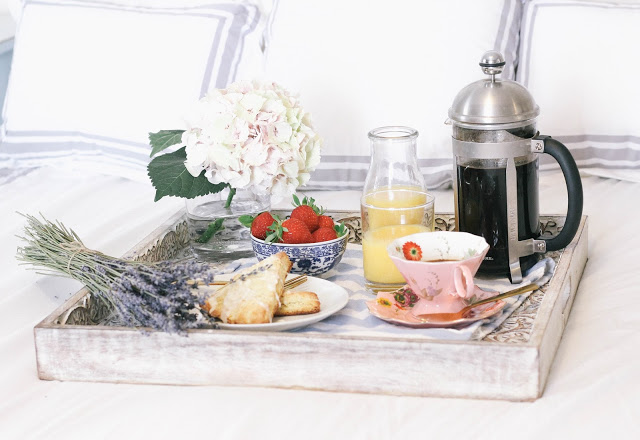 Orange Scones with Lavender Glaze Mother's Day Breakfast in Bed