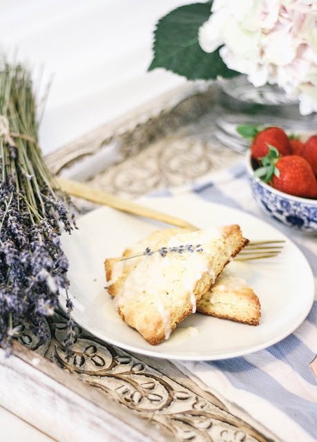 Orange Scones with Lavender Glaze Mother's Day Breakfast in Bed