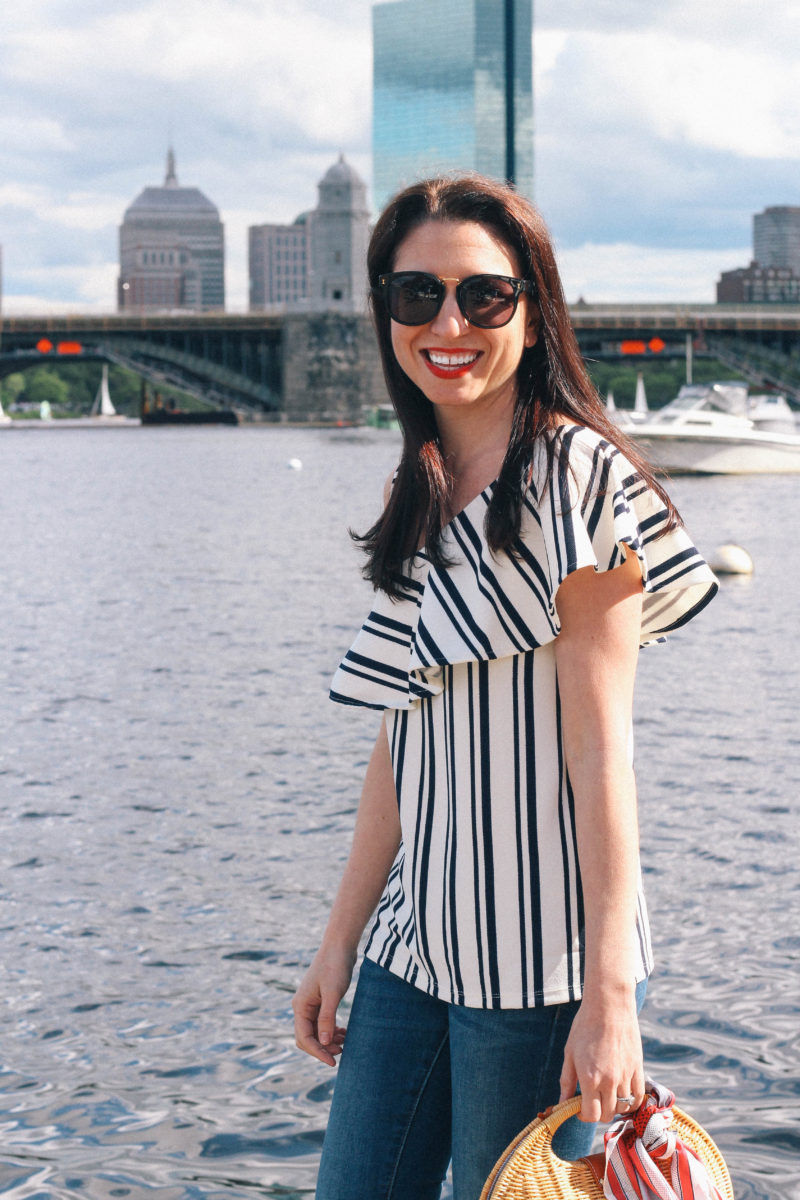 One-Shoulder Ruffles by the Charles