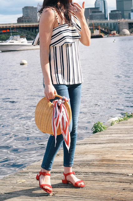 One Should Striped Top Ruffles The Northern Magnolia New England Style