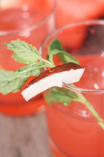 A watermelon coconut and lime summer cocktail