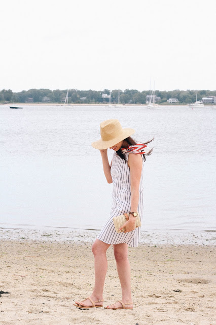 This effortless striped shift dress was exceptionally comfortable for walking around the seaside village of Sag Harbor. 