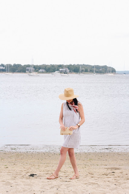 This effortless striped shift dress was exceptionally comfortable for walking around the seaside village of Sag Harbor. 