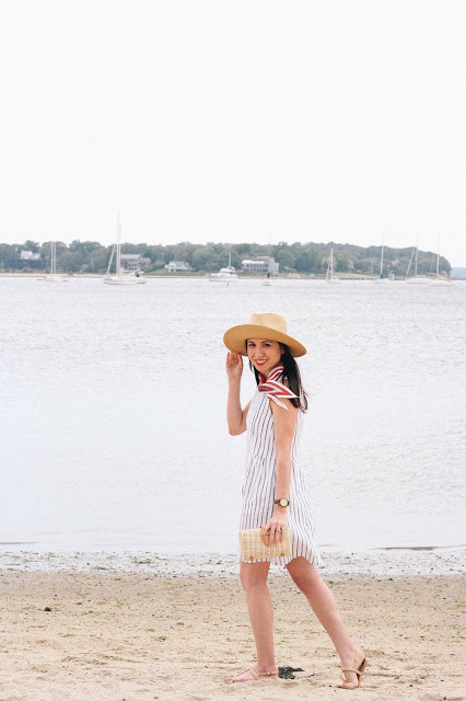 This effortless striped shift dress was exceptionally comfortable for walking around the seaside village of Sag Harbor. 