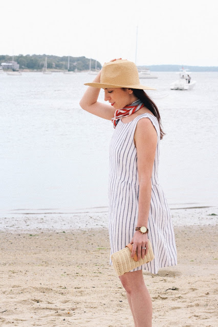 This effortless striped shift dress was exceptionally comfortable for walking around the seaside village of Sag Harbor. 