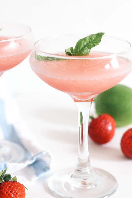 Frosé! The trendiest cocktail of the summer! This recipe combines fruity rosé, sweet strawberry and zesty lime in the most refreshing and beautiful summer drink!