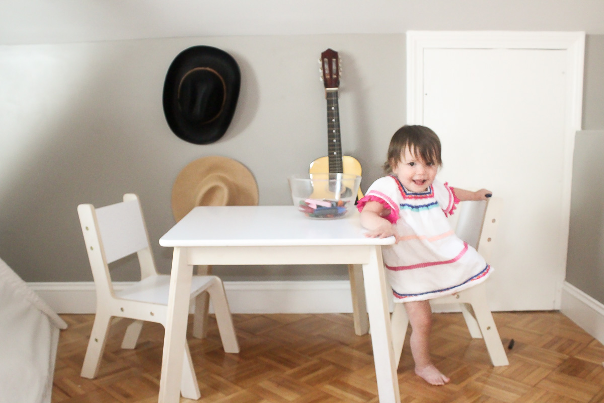 Austyn on Kid Kraft table 