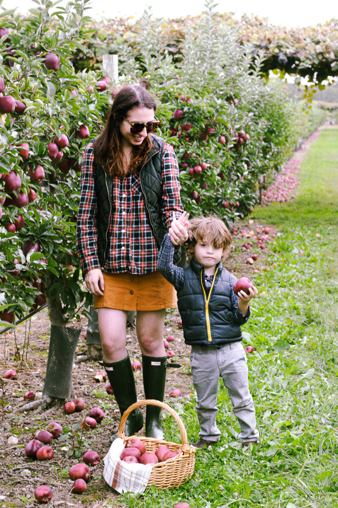 Bennett and Nicole Fall Apple Picking